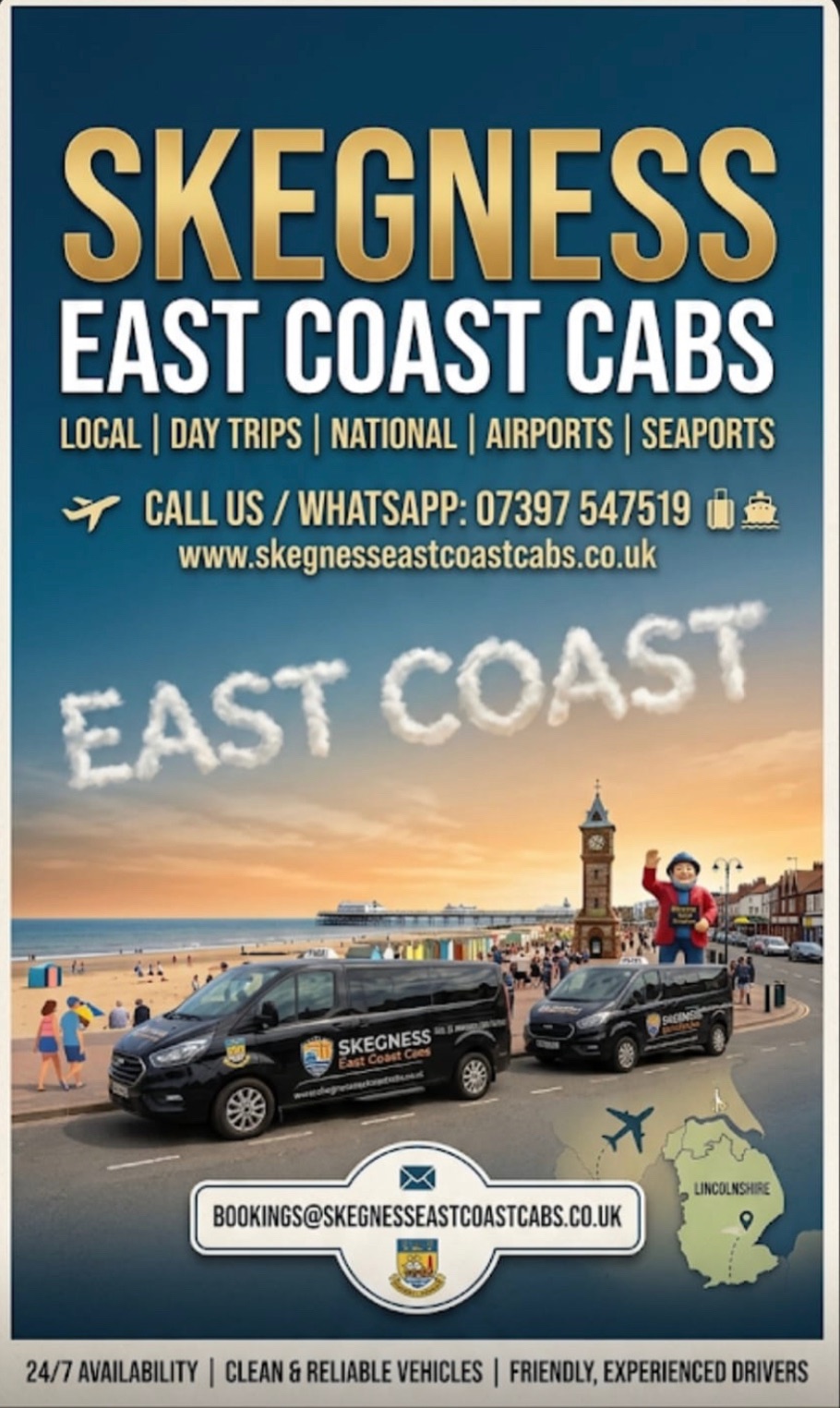 Taxis & Transport in Skegness — Skegness East Coast Cabs photo 2